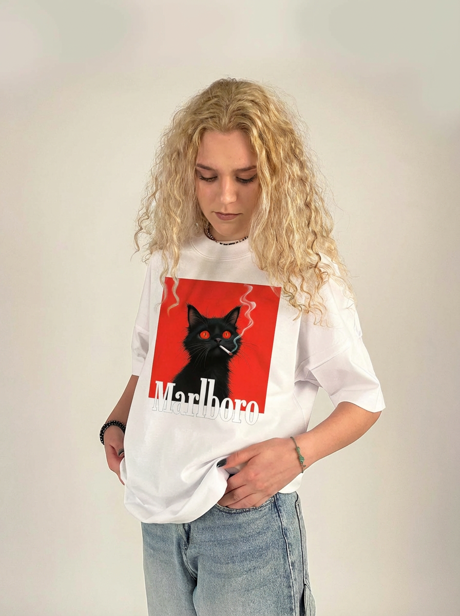 When a Black Cat Crushes on Marlboro TEE