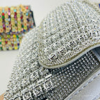 Luxury Colorful Rhinestone Evening Clutch Bag For Women, Bling Crystal Diamond Chain Crossbody Bag, Party Prom Night Club Glitter Shoulder Purse, Elegant Formal Event Wedding Handbag
