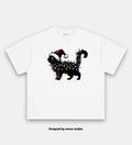 Black Cat Christmas Casual Crewneck TEE