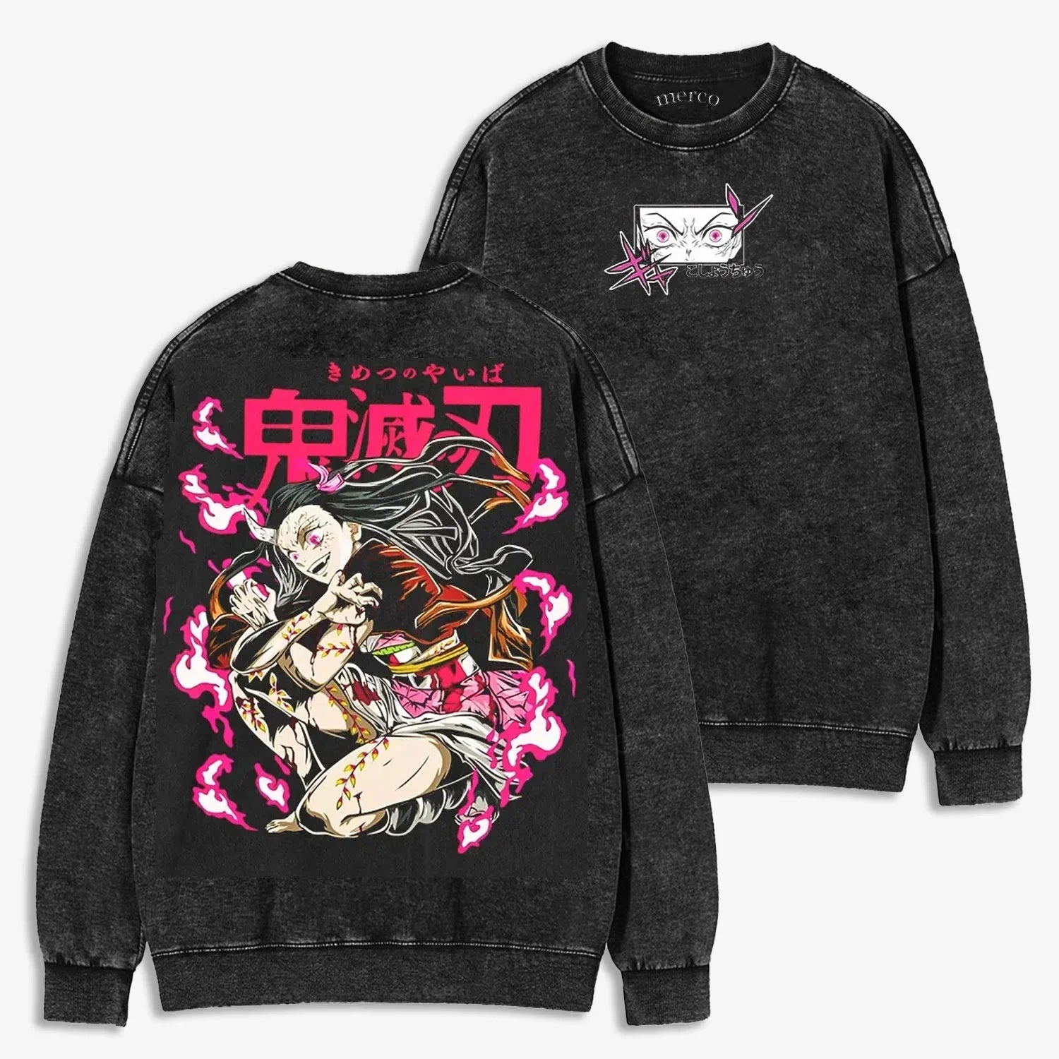 Demon Slayer Anime Unisex Vintage Tee & Sweatshirt & Hoodie
