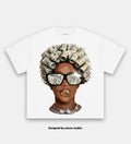 Dollar Bill Curls & Trendy Shades Design Image Print T-shirt