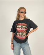 Gold & Jade Unique Grills Lip Print TEE