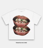 Gold & Jade Unique Grills Lip Print TEE