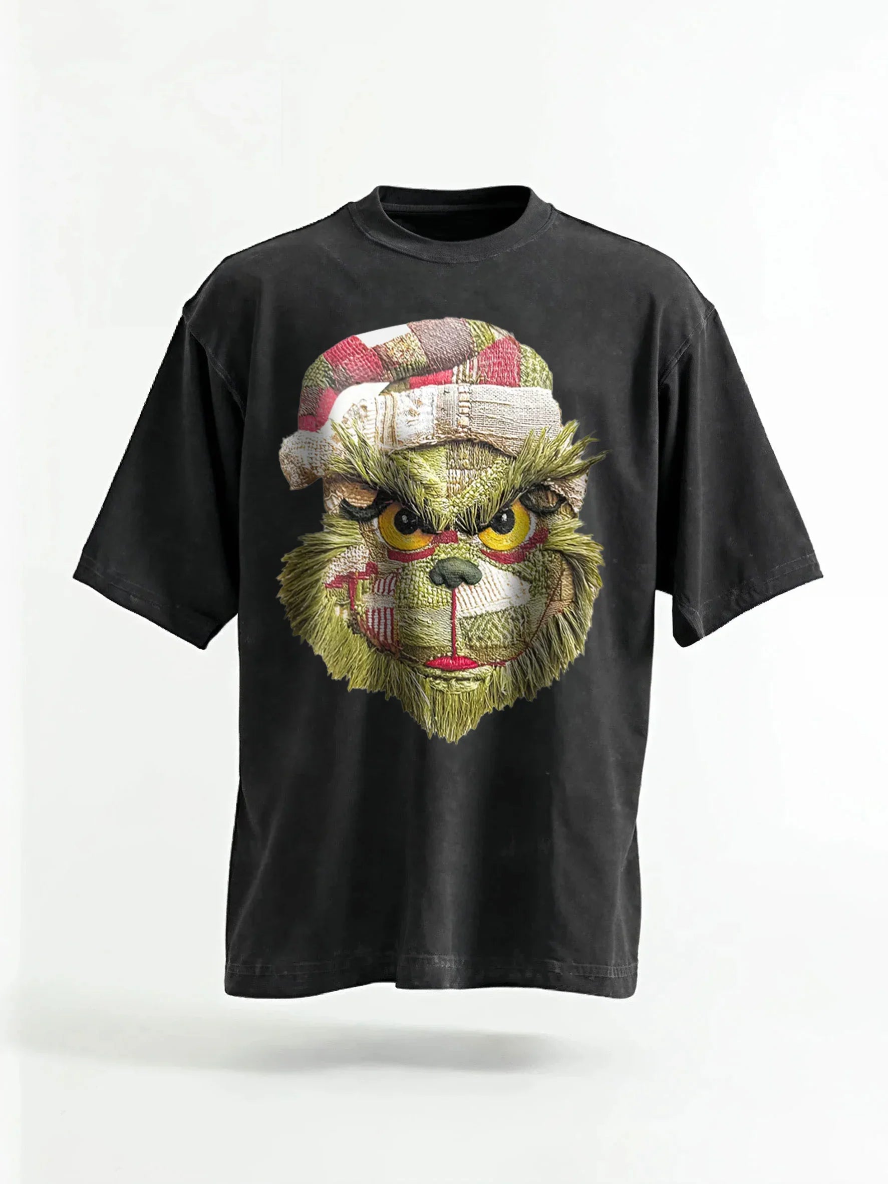 Green Grinch Christmas-Themed Graphic Tee & Hoodie