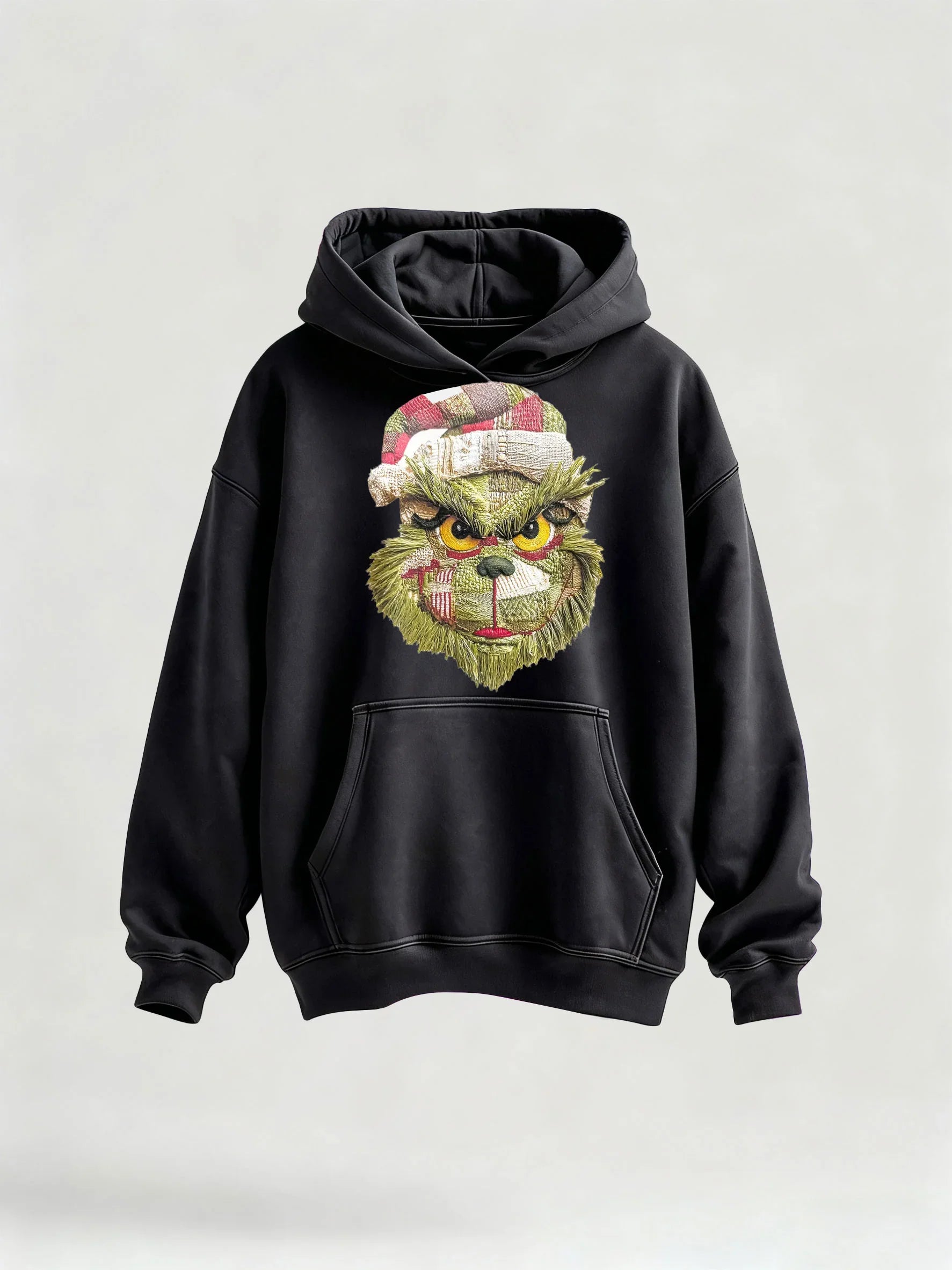 Green Grinch Christmas-Themed Graphic Tee & Hoodie