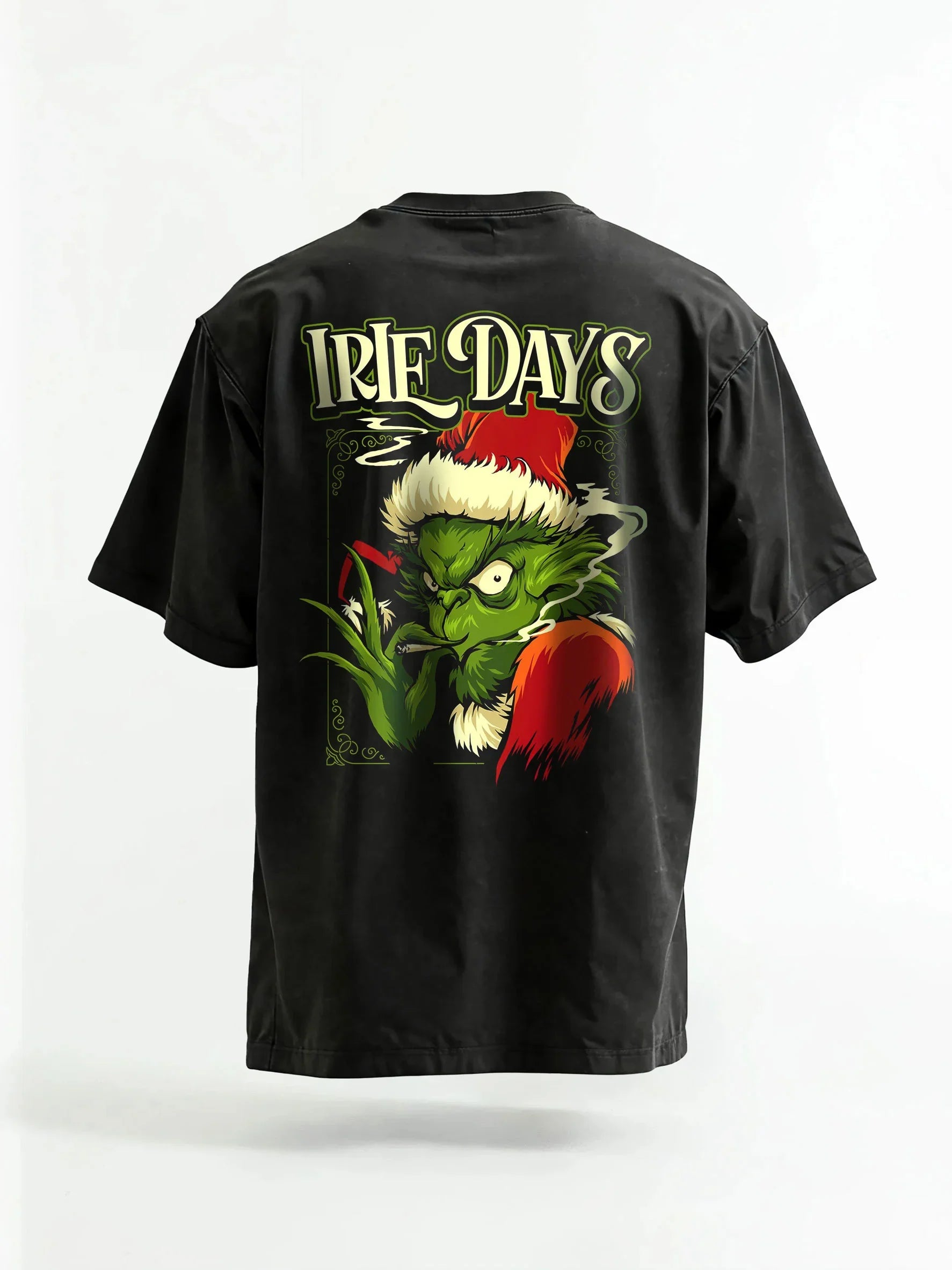 Green Grinch Christmas-Themed Graphic Tee & Hoodie