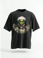 Green Grinch Christmas-Themed Graphic Tee & Hoodie