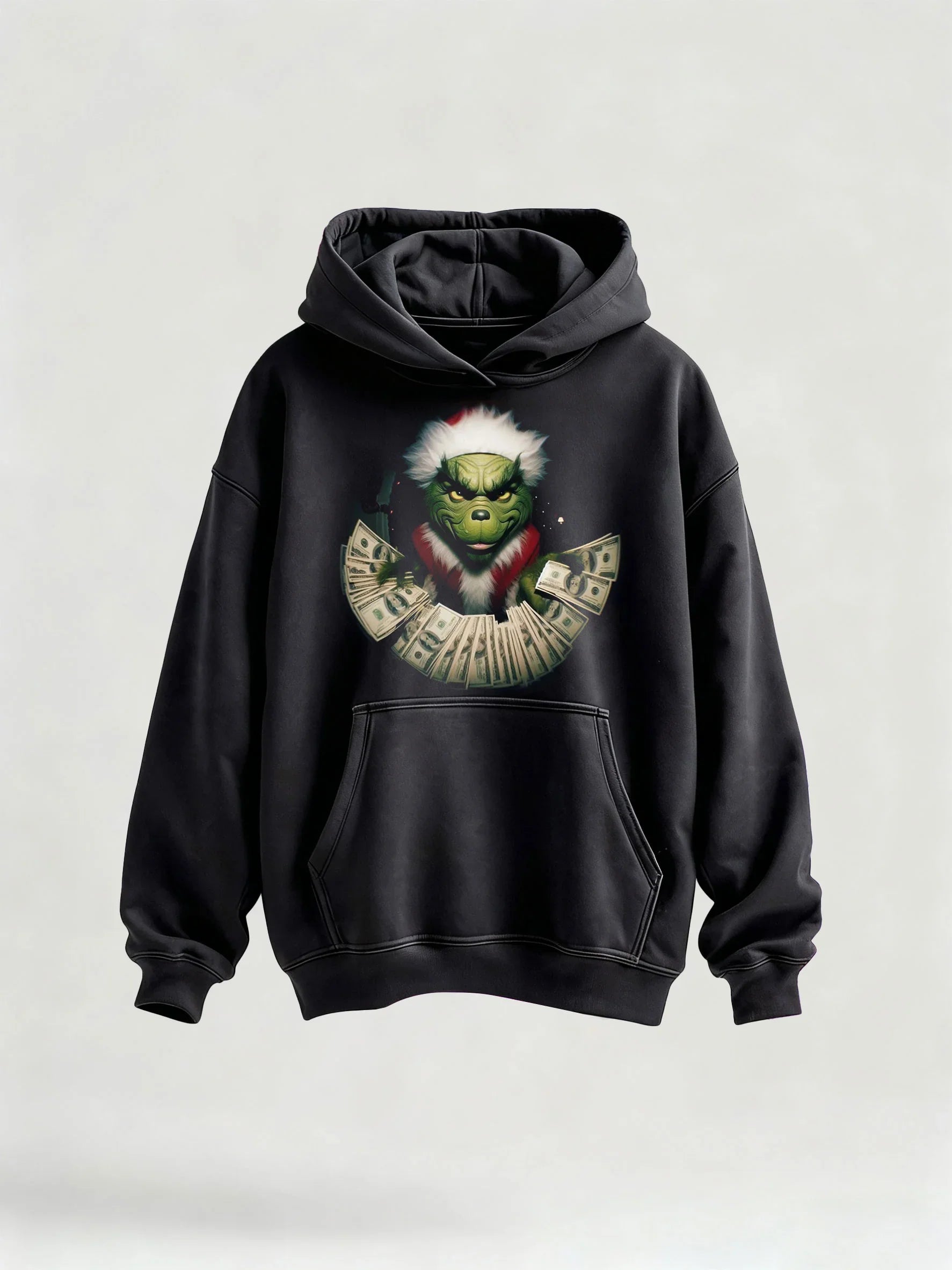 Green Grinch Christmas-Themed Graphic Tee & Hoodie
