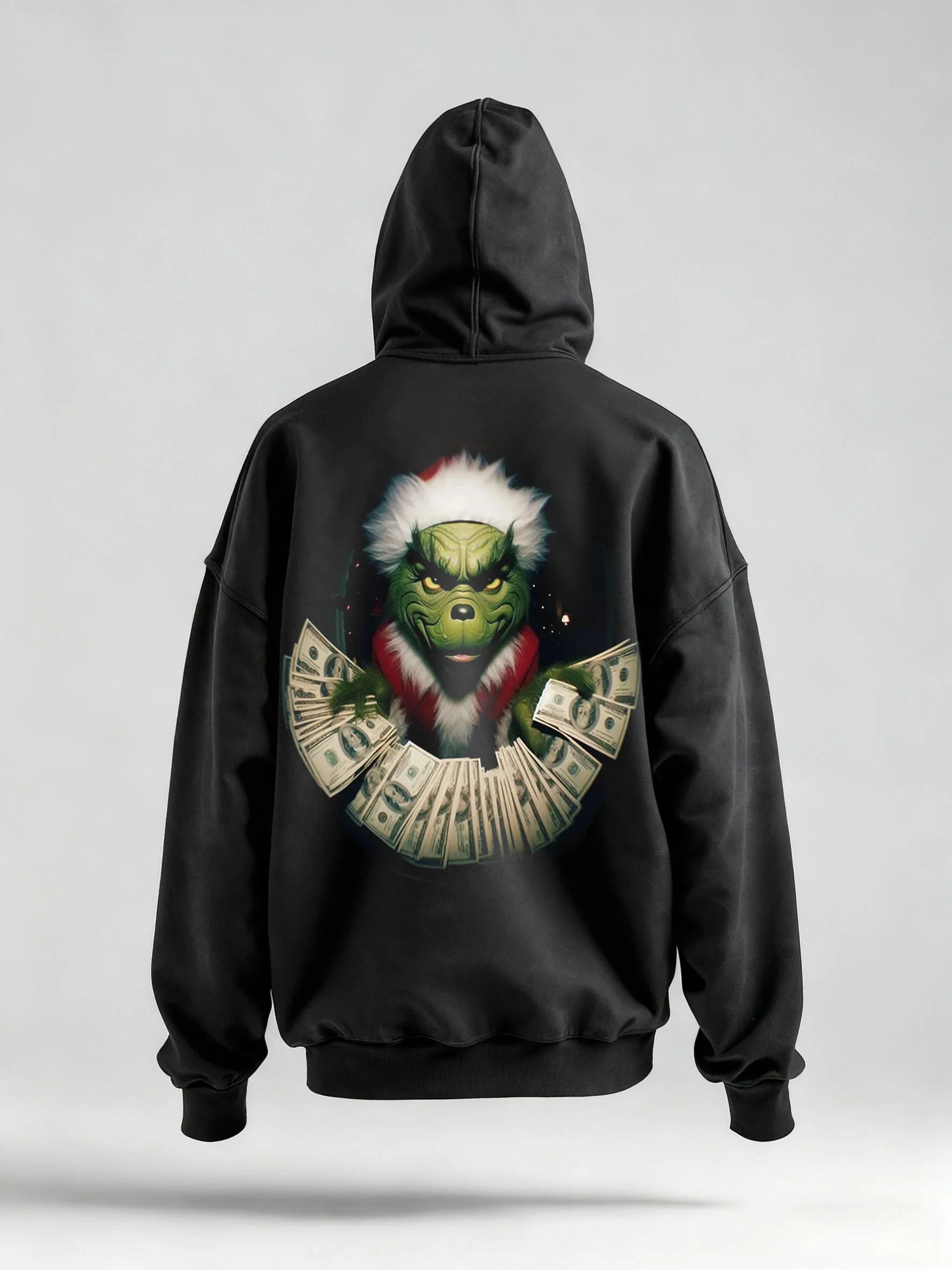Green Grinch Christmas-Themed Graphic Tee & Hoodie