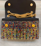 Luxury Colorful Rhinestone Evening Clutch Bag For Women, Bling Crystal Diamond Chain Crossbody Bag, Party Prom Night Club Glitter Shoulder Purse, Elegant Formal Event Wedding Handbag