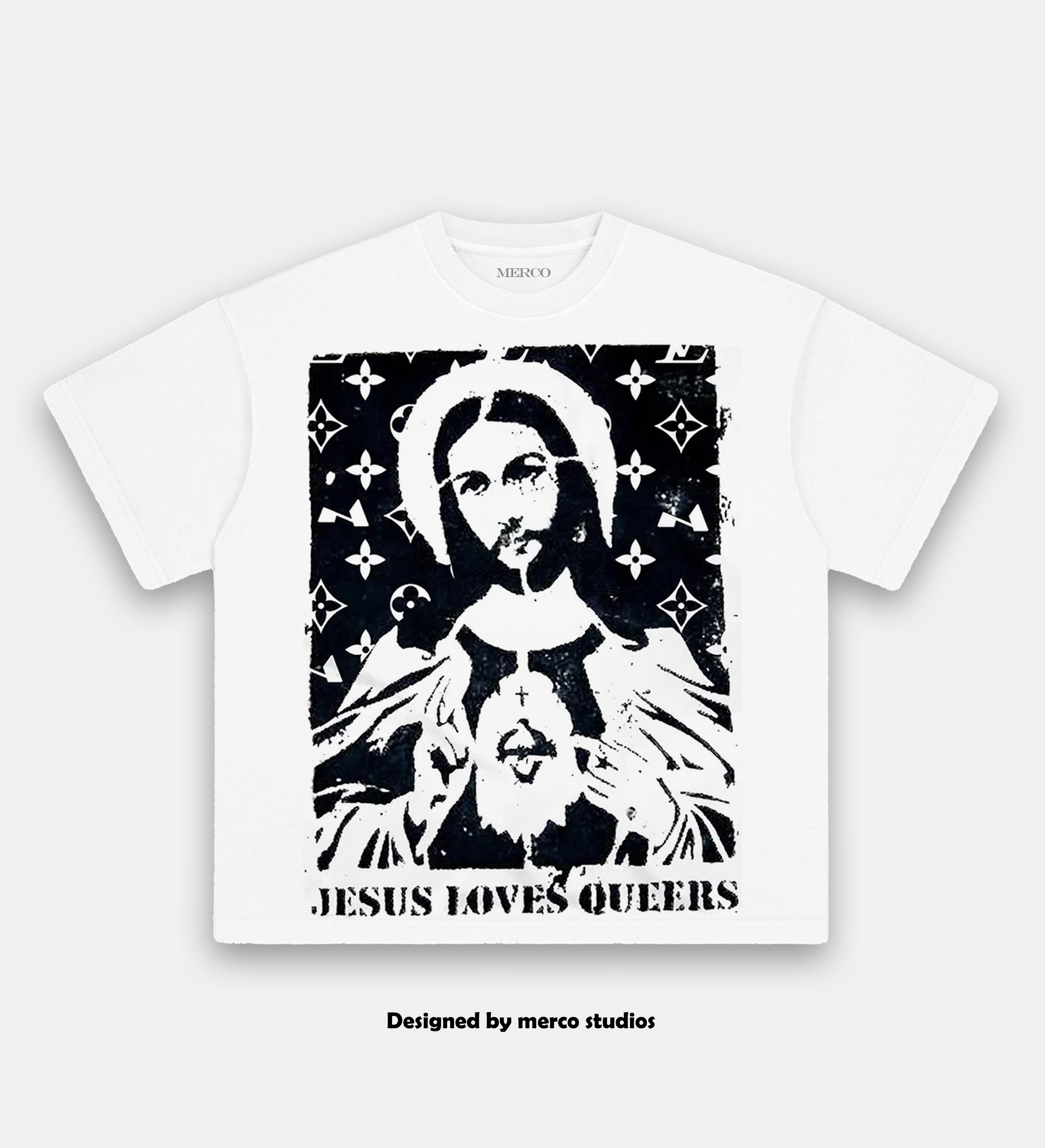 JesusLove Queers Art Graffiti Style Printed T-shirt