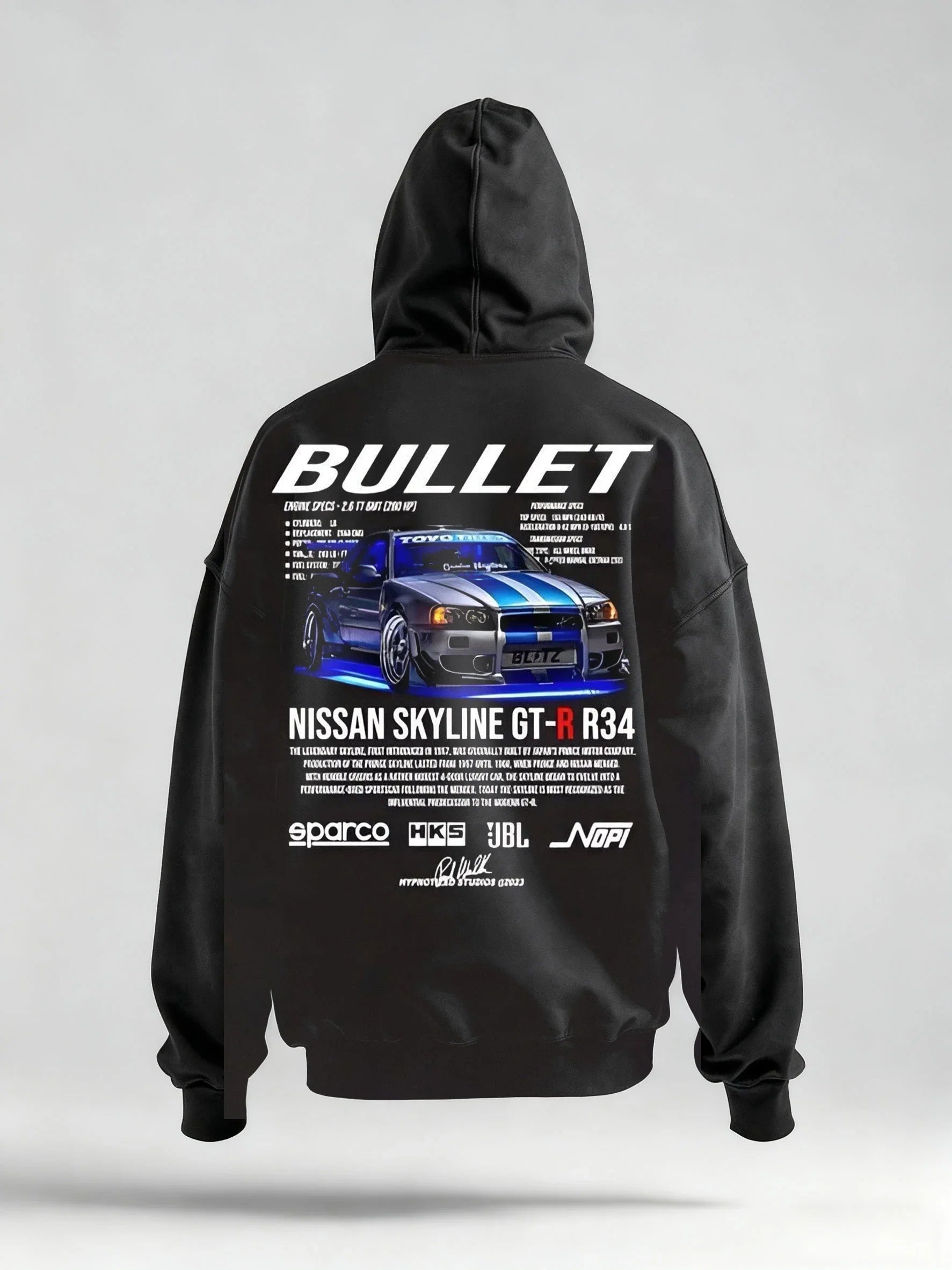 NISSAN SKYLINE GT-R R34 TEE & HOODIE