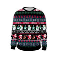 Christmas printed round-neck sweater top for couple