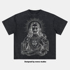 Sacred Heart of Jesus Vintage Washed T-shirt