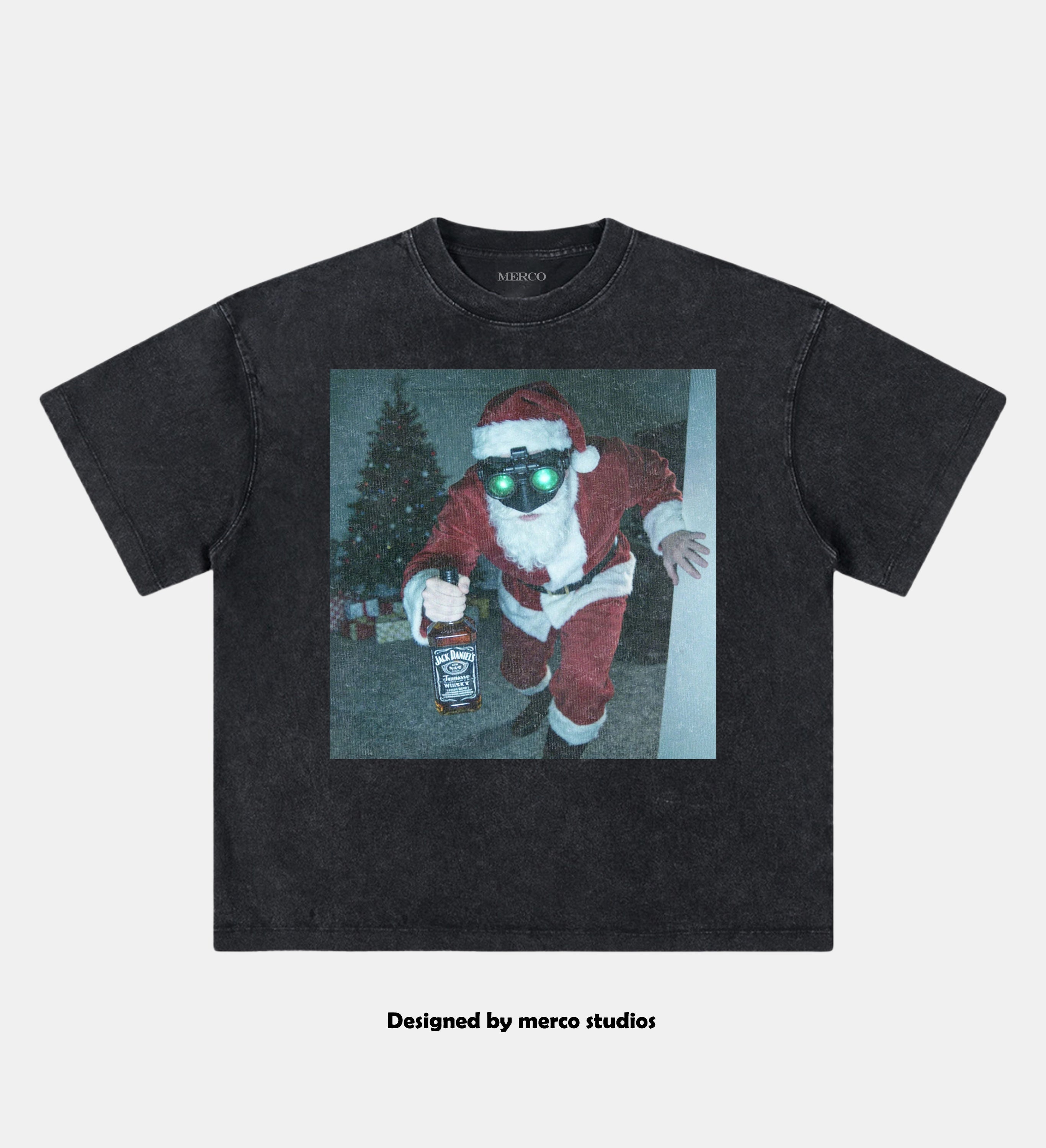 When Santa Loves Whiskey V TEE