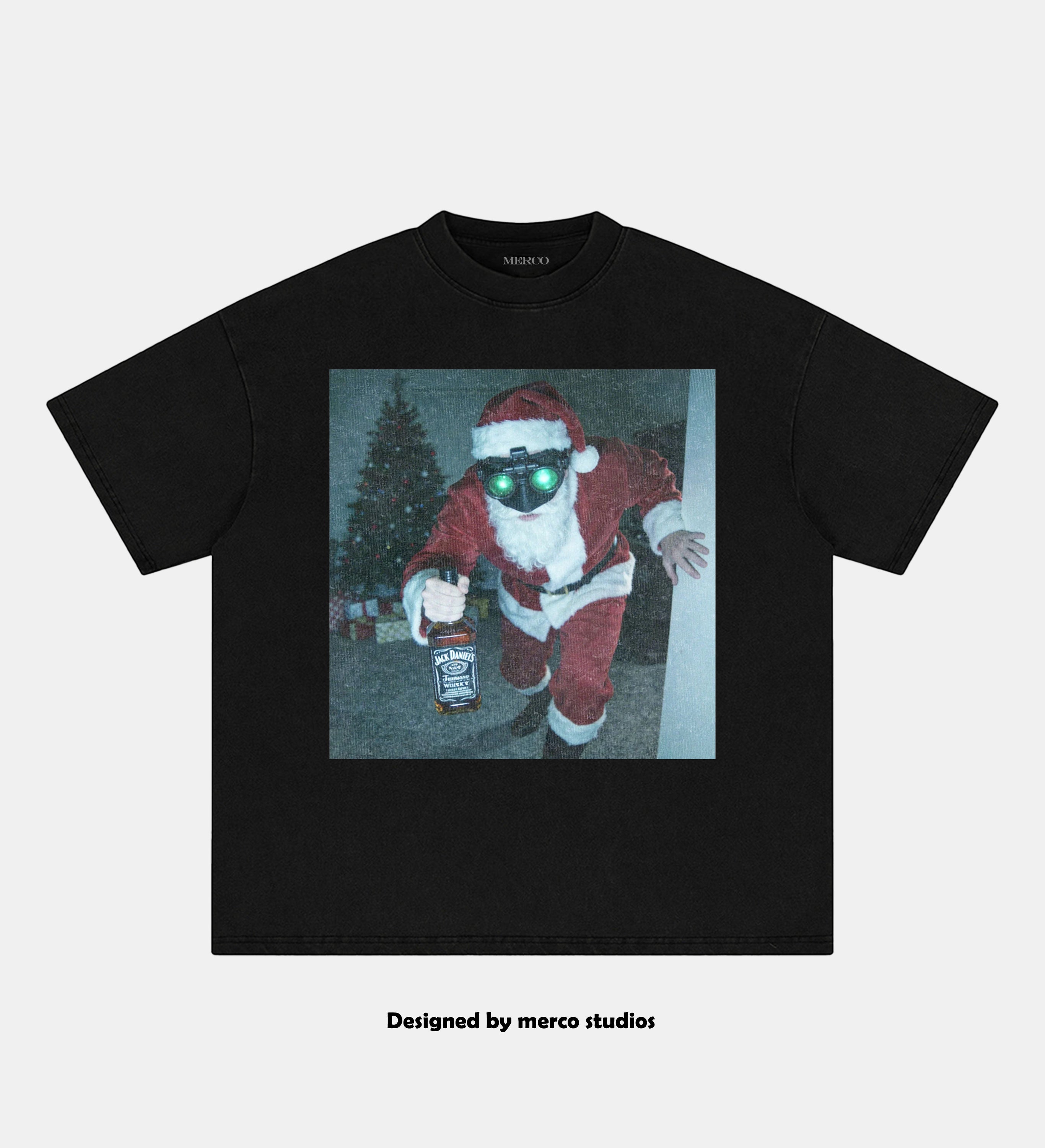 When Santa Loves Whiskey V TEE