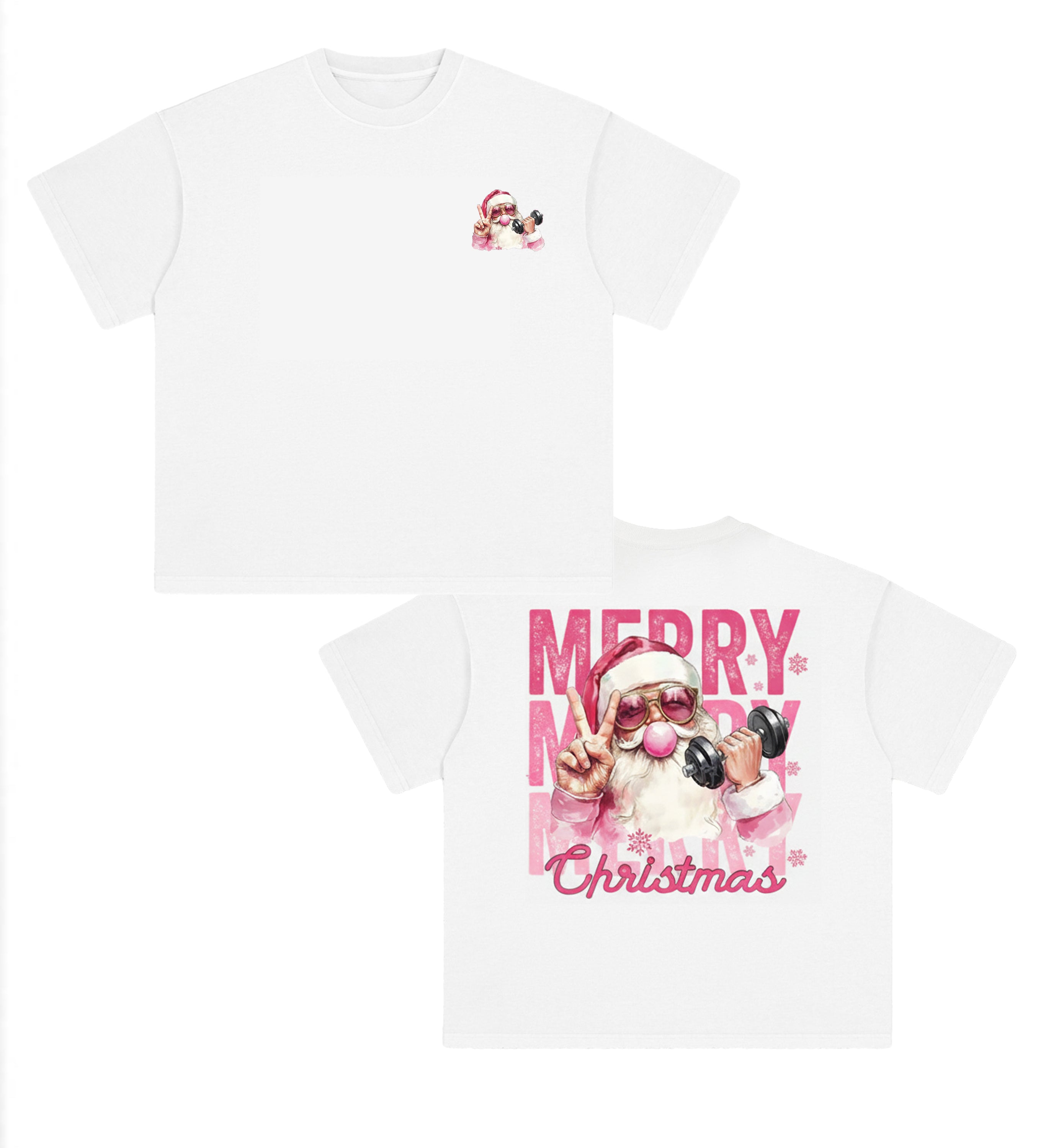 merry Christmas printed Gym Shirt