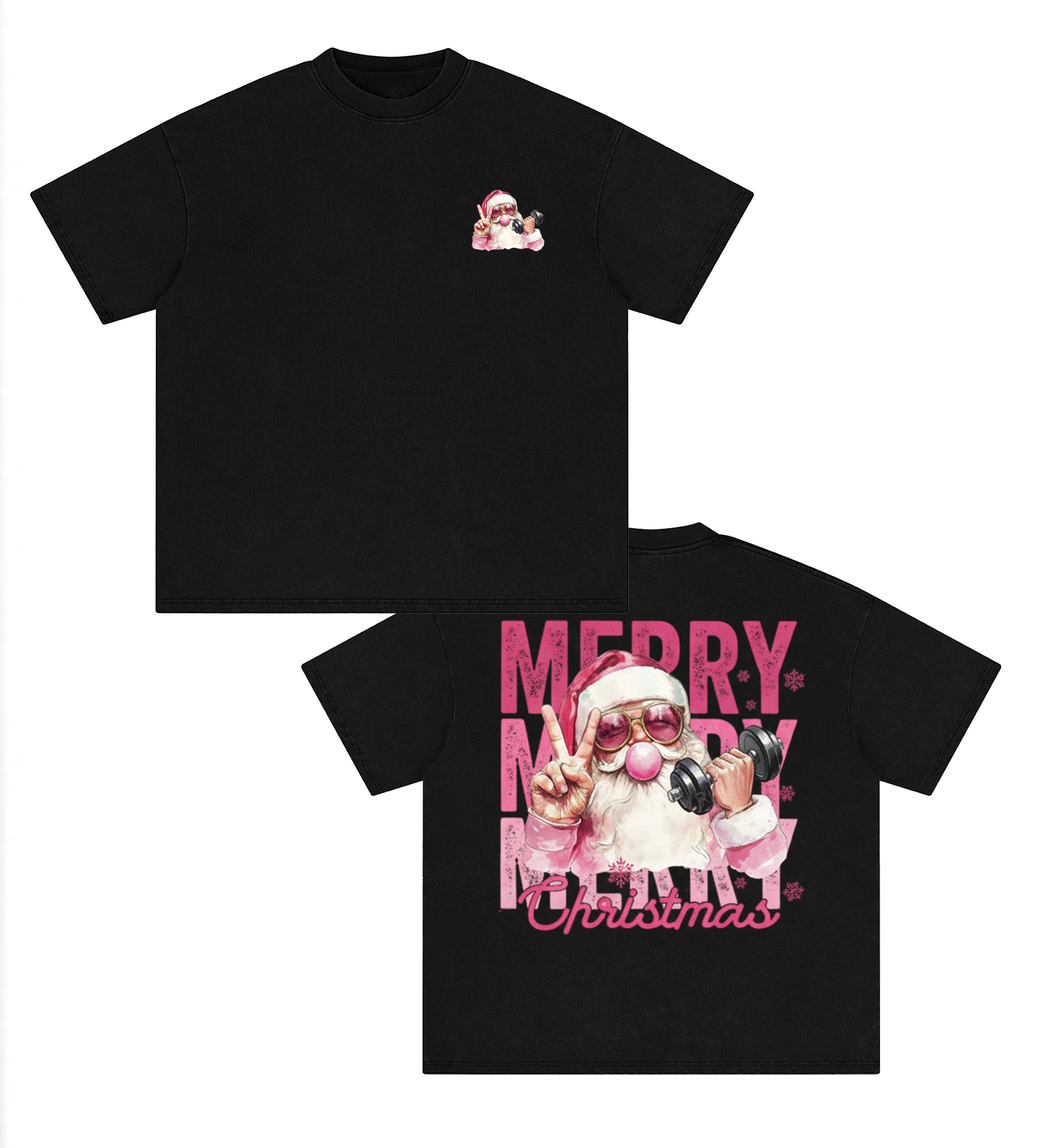 merry Christmas printed Gym Shirt