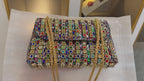Luxury Colorful Rhinestone Evening Clutch Bag For Women, Bling Crystal Diamond Chain Crossbody Bag, Party Prom Night Club Glitter Shoulder Purse, Elegant Formal Event Wedding Handbag