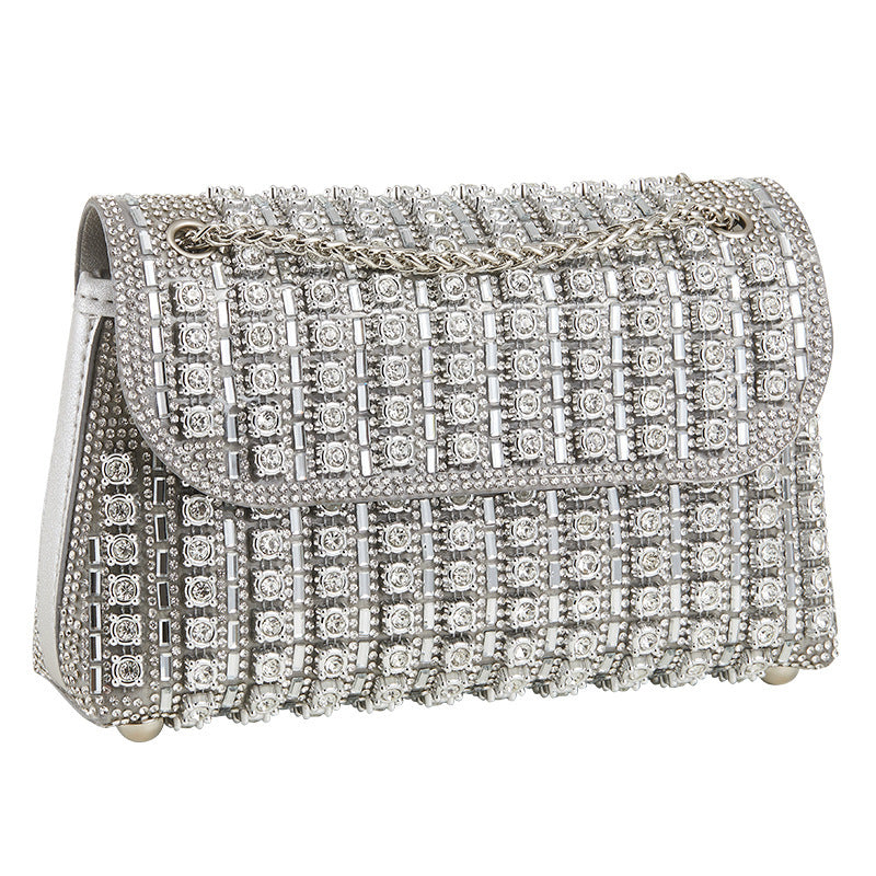 Luxury Colorful Rhinestone Evening Clutch Bag For Women, Bling Crystal Diamond Chain Crossbody Bag, Party Prom Night Club Glitter Shoulder Purse, Elegant Formal Event Wedding Handbag